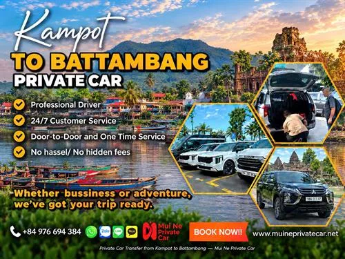Kampot to Battambang Private Transfer